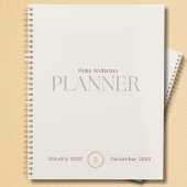 Wit en Goud Bedrijf Logo Monogram Planner