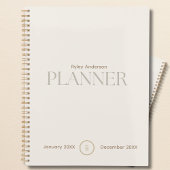 Wit en Goud Bedrijf Logo Monogram Planner