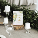 Wit en Goud Bloemen Champagne Glas Gepersonaliseer Kaart<br><div class="desc">Deze prachtige florale nummerkaart is voorzien van waterverf bloemen en uw aangepaste tekst aan beide zijden van de kaart. Gebruik de sjabloon om uw gegevens in te vullen. De functie "Pas verder aan" kan worden gebruikt om het lettertype (grootte, stijl, kleur) te wijzigen, meer tekstreeksen toe te voegen of de...</div>