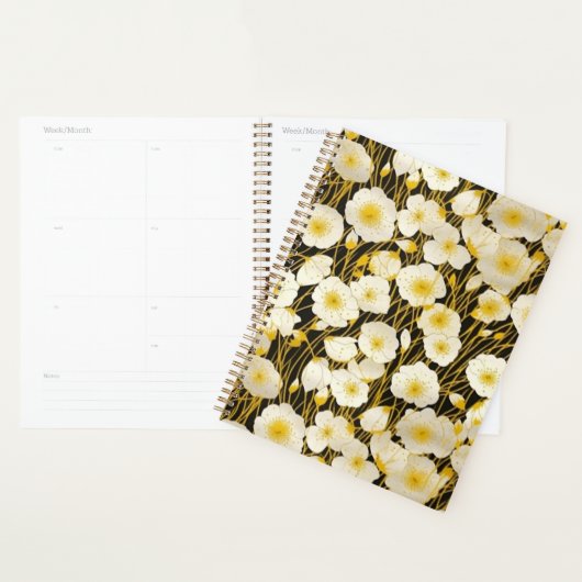 Wit en Goud Bloemen Chiyogami Planner (Display)