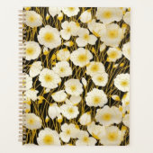 Wit en Goud Bloemen Chiyogami Planner (Voorkant)