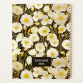 Wit en Goud Bloemen Chiyogami Planner (Achterkant)