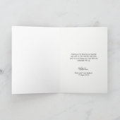 Wit en Goud bloemen Dank u kaart (Binnen)