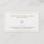 Wit en goud  bloemmandala visitekaartje (Achterkant)