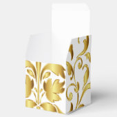 Wit en Goud Bruiloft gunsten Box Bedankdoosjes (Geopend)