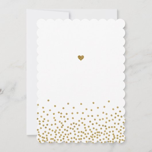 Wit en Goud Chic Sweet Sixteen Party Verjaardag Kaart (Achterkant)