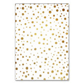 Wit en Goud Confetti Folie Bruiloft invoegen Kaart (Achterkant)
