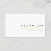 Wit en goud elegant eenvoudig modern minimalistisc visitekaartje (Voorkant)
