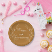 Wit en Goud Elegant Papier Bord (Feest)