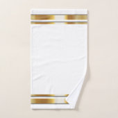 Wit en Goud Fleur de Lis Elegant Bad Handdoek (Handdoek)