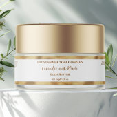 Wit en goud folie luxe cosmetica potlabel