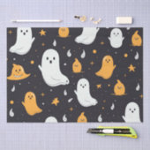 Wit en Goud Geesten Sterren Zwart Halloween Tissuepapier (Craft)