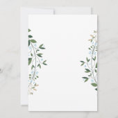 Wit en Goud Geometrisch Bloemen Bruiloft Kaart (Achterkant)