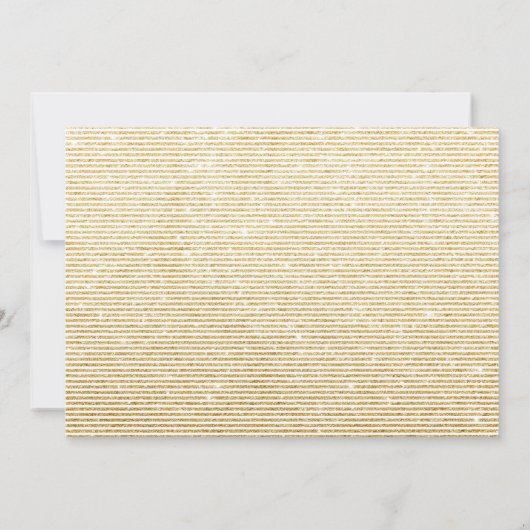 Wit en Goud Glitter 2024 Oudejaarsfeest Kaart (Achterkant)