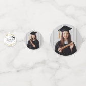 Wit en Goud Glitter Dust Afstuderen Dank U Confetti (Achterkanten)