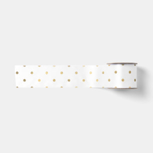 Wit en goud glitter polka stip tissuepapier satijnen lint
