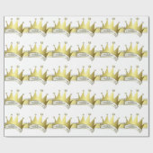 Wit en Goud Kleine Prins Baby shower Cadeaupapier (Vlak)