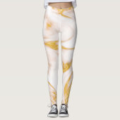 Wit en goud leggings (Voorkant)