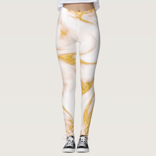 Wit en goud leggings (Voorkant)