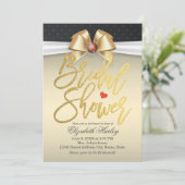 Wit en goud lint met rood diamant Vrijgezellenfees Kaart (Staand voorkant)