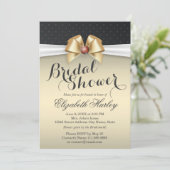 Wit en goud lint met rood diamant Vrijgezellenfees Kaart (Staand voorkant)