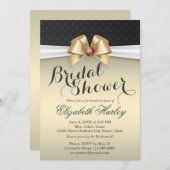 Wit en goud lint met rood diamant Vrijgezellenfees Kaart (Voorkant / Achterkant)