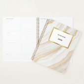 Wit en goud marmer | Je naam Planner (Display)