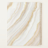 Wit en goud marmer | Je naam Planner (Achterkant)