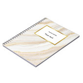 Wit en goud marmer | jouw naam notitieboek (Linkerzijde)