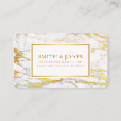 Wit en Goud Marmer Professioneel Visitekaartje (Voorkant)