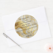 Wit en Goud Marmeren Cosmetica Jar Label (Envelop)