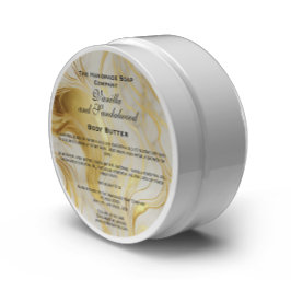 Wit en Goud Marmeren Cosmetica Jar Label