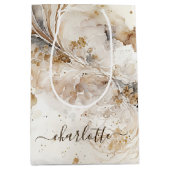 Wit en Goud Marmeren Geschenktas Medium Cadeauzakje (Voorkant)