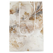 Wit en Goud Marmeren Geschenktas Medium Cadeauzakje (Achterkant)