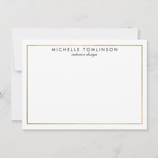 Wit en Goud Marmeren Ontwerper Dank u Kaart (Achterkant)