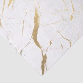 Wit en Goud Marmeren Ontwerper Tissuepapier (Detail)