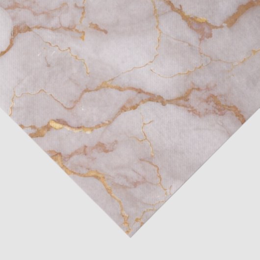 Wit en Goud Marmeren Textuur Weefseldocument Tissuepapier (Detail)