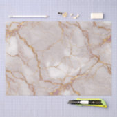 Wit en Goud Marmeren Textuur Weefseldocument Tissuepapier (Craft)