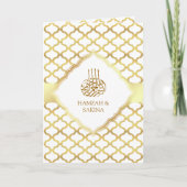 Wit en goud Marokkaans quatrefoil islamitische tro (Voorkant)