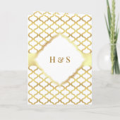 Wit en goud Marokkaans quatrefoil islamitische tro (Achterkant)