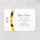 Wit en goud met Monogram Diamonds Professional Visitekaartje (Achterkant)