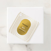 Wit en goud Modern minimalistische wapenweddenscha Bedankjes Labels (In situ)