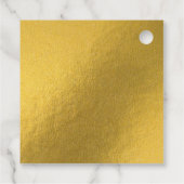 Wit en goud Modern minimalistische wapenweddenscha Bedankjes Labels (Achterkant)