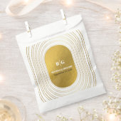 Wit en goud Modern minimalistische wapenweddenscha Bedankzakje (Geknipt)