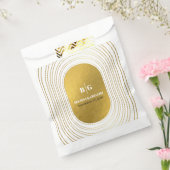 Wit en goud Modern minimalistische wapenweddenscha Bedankzakje (Gezegeld)