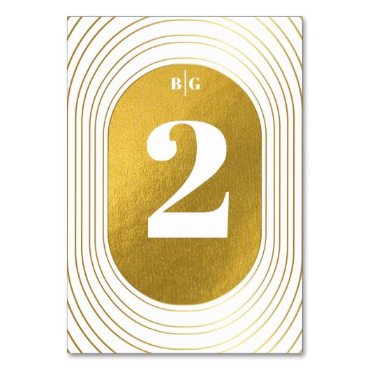 Wit en goud Modern minimalistische wapenweddenscha Kaart (Voorkant)