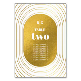 Wit en goud Modern minimalistische wapenweddenscha Kaart