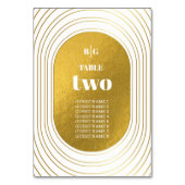 Wit en goud Modern minimalistische wapenweddenscha Kaart (Achterkant)