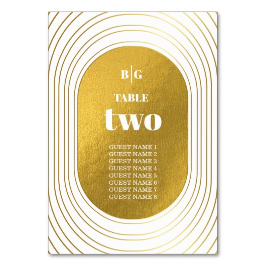 Wit en goud Modern minimalistische wapenweddenscha Kaart (Voorkant)