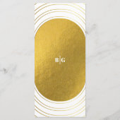 Wit en goud Modern minimalistische wapenweddenscha Menu (Achterkant)